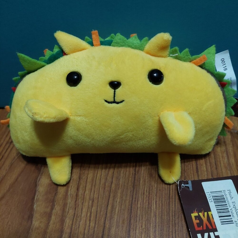 Exploding Kittens Taco Cat Plush Kitty Yellow 8" Stuffed Animal 2018